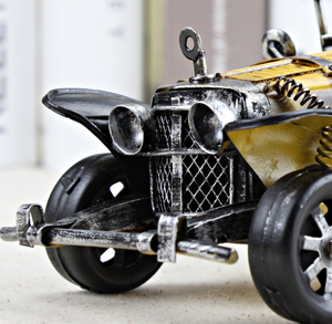 Modellino <span class=keywords><strong>Auto</strong></span> in Latta Vintage Fatto a Mano, Accessori Decorativi per <span class=keywords><strong>Auto</strong></span> Classiche, Oggetti di Scena per Fotografia - Product Image 2