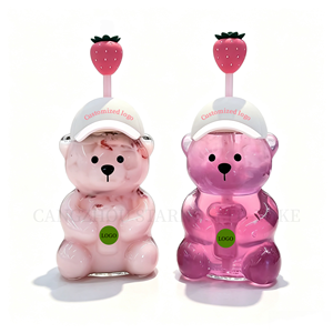 2026 20 Onzas Vaso <span class=keywords><strong>de</strong></span> <span class=keywords><strong>Vidrio</strong></span> para Bebidas Frías para Mascotas con Tapa y Boquilla, Premium, 591 ml, Color Rosa, Diseño <span class=keywords><strong>de</strong></span> Osito <span class=keywords><strong>de</strong></span> Peluche - Product Image 6