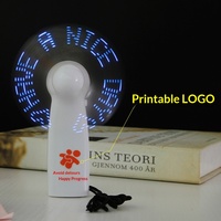 Editierbarer LED-Nachrichten-Ventilator mit individuellem Textdisplay, Mini tragbarer batteriebetriebener Flash-Wort-Ventilator, Geschenk für Hochzeiten, Partys und Events