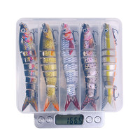 Boîte d'emballage différente sac leurre de pêche multi-articulé personnalisé 13.4cm-18g avec 16 couleurs