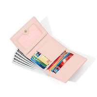 Dompet Lipat Tiga Motif Kucing Lucu TAOMICMIC untuk Wanita, Dompet Kartun Gaya Korea untuk Pelajar