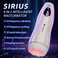 Tendance 2026 Masturbateur masculin à double moteur, 10 vitesses de poussée, 10 fréquences de vibration, avec fonction audio intelligente et chauffante, étanche, en gros