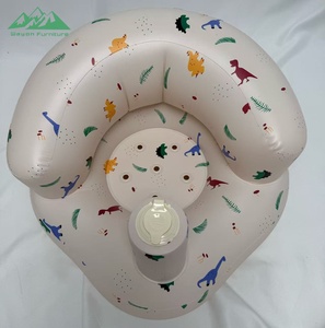 Cadeira Inflável para Bebês Wayon em PVC com Padrão Floral e Protetor Solar para Banho, Praia e Viagens de Verão - Product Image 6