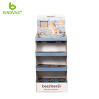 Présentoir en carton Présentoir à pain Biscuits Présentoir à bonbons Présentoir au sol en carton Présentoir pour croustilles Noix Marchandise Snack Alimentaire