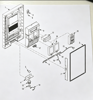 41-8723 Ensemble de porte avant avec clavier et écran LCD pour conteneur frigorifique, Pièces de rechange pour la réfrigération Mp-4000