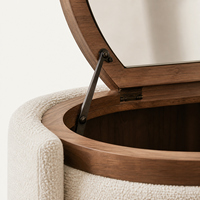 Ensembles de coiffeuses modernes en MDF avec miroir rabattable et chaise pour petits espaces, idéaux pour salle de bain et chambre à coucher (vente en gros)