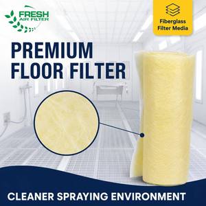 Rollo de Filtro de Fibra de Vidrio G2-G4 de Baja Resistencia, Filtro de Exceso de Pintura en Degradado para Cabina de Pintura - Product Image 4