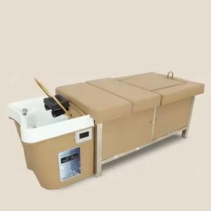 Professional Hair Salon Washing Spa Head Massage Bed with Water tank Foot Massage Pedicure Shampoo Bed Electric with Steamer - Product Image 2