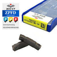 Plaquettes en carbure ZCC CT ZPFD ZPFD0302-MG-6R YBG302 pour tournage CNC, outils de coupe pour tour, lame CNC à double tranchant
