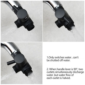Válvula desviadora de ducha de latón G1/2" en T para inodoro/bidé, conector en T de 3 vías para grifo de ducha - Product Image 5