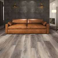 Piso de Vinilo SPC de Núcleo Rígido Impermeable con Textura de Madera, Baldosa de Plástico PVC LVP y Sistema de Clic