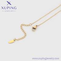 XUPING JEWELRY Collier Pendentif Feuille d'Érable Plaqué Or 14K, Bijou Simple, Délicat et Polyvalent
