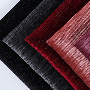 Nuevos colores de moda AB rib Stripe súper suave 1x1 rib Velvet shimmer tela raya para vestido de tela - Product Image 6