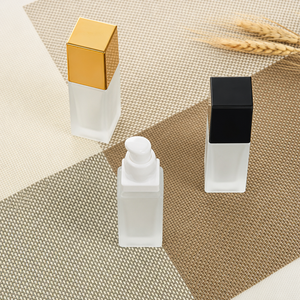 Vente en gros de flacons en verre à pompe pour cosmétiques, emballages cosmétiques plats rechargeables de 15 ml, 20 ml, 30 ml, 40 ml, pour sérum, fond de teint liquide, crème pour le visage - Product Image 5
