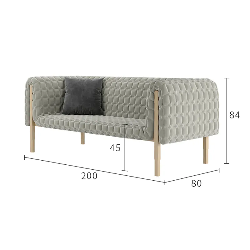 Conjunto de sofá de veludo macio para sala de estar com novos designs de luxo