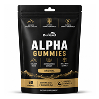 Gommes Alpha d'extrait d'Ashwagandha avec résine de Shilajit et extrait de racine de Maca Ingrédients naturels de qualité supérieure