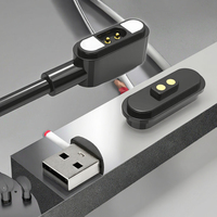 VIXUN Connecteur magnétique 2 broches 3A en PVC à ressort, pour charge USB, avec adsorption mâle-femelle, 1m 12V 2A