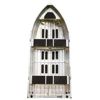 Perahu Pancing Aluminium Alloy 4.2m, Perahu Jon Aluminium 4-6 Kursi, Kapal Air, Mendukung Motor Tempel Bensin dan Listrik
