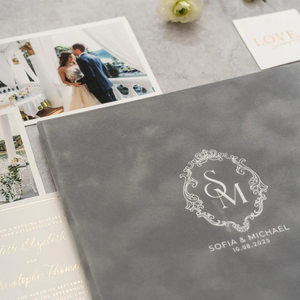 Folio de Certificado de <span class=keywords><strong>Boda</strong></span> de Terciopelo Lujoso Hecho a Mano con Estampado de Lámina Personalizado, Funda Refinada para <span class=keywords><strong>Documentos</strong></span>, Recuerdo para Fiestas de Navidad y Eventos - Product Image 3