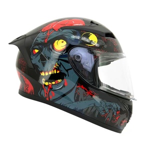 Vente en gros certifié Dot unique Safe Crash Personnalité unisexe Casque <span class=keywords><strong>Venom</strong></span> à double lentille Casque intégral pour motos - Product Image 6