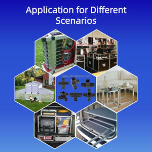 Connecteurs carrés en plastique à 2 ou 3 voies pour tubes, raccords croisés pour étagères, pour tubes de 20*20mm et <span class=keywords><strong>25</strong></span>*25mm - Product Image 6