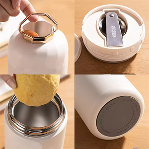 Boîte à lunch isotherme à double paroi en acier inoxydable 304, grande capacité, casserole sous vide 600 ml, récipient alimentaire - Product Image 5