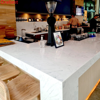 Corian Quartz Pierre Bar Réfrigérateur Porte En Verre Sous Le Comptoir U Forme Led Café Bar Meubles