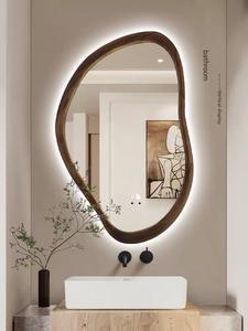 <span class=keywords><strong>Miroir</strong></span> <span class=keywords><strong>de</strong></span> <span class=keywords><strong>salle</strong></span> <span class=keywords><strong>de</strong></span> <span class=keywords><strong>bain</strong></span> vintage irrégulier en gros, <span class=keywords><strong>miroir</strong></span> <span class=keywords><strong>de</strong></span> coiffeuse à LED, économie d'énergie, anti-buée, cadre en bois, <span class=keywords><strong>miroir</strong></span> mural décoratif, rétro-éclairage - Product Image 6
