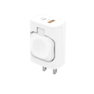 OEM USB Wall Charger With US UK IN EU Pin 25W PD Charger Plus Wireless Charging For Apple Watch