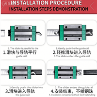 Guide linéaire à roulement en acier allié de 300mm, 320mm, 350mm, 370mm, 400mm, 450mm de longueur MGW12 MGN12 MGN12C MGN12