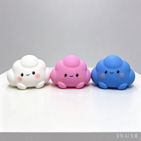 Jouet anti-stress nuage en blocs de construction, mignon, en forme de nuage, doux, à remontée lente, sensoriel, à presser, vente en gros