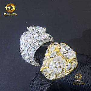 New Arrivals Pass Diamond Tester Fashion Iced Out Hip Hop Oval+Marquise Vvs1 <strong>Moissanite</strong> Diamond 925 Sterling Silver <strong>Man</strong> <strong>Ring</strong> - Product Image 3