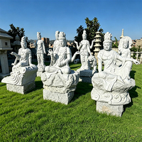 Granitstatuen von Guanyin in Dreiunddreißig Ausführungen, Verschiedene Posen, 33 Avalokiteshvara-Steinfiguren, Buddhistische Tempelskulpturen