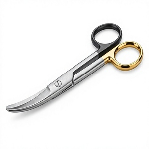 Optitech Healthcare DSS-915 Surgical Scissors Stainless Steel Gold Handle Manual Class II CE Certified <b>Instrument</b> for Surgery - Product Image 2