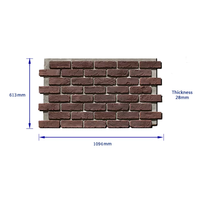 Panneaux muraux en faux briques NEU, modernes, imperméables, ignifuges, légers, écologiques, décoratifs pour l'intérieur et l'extérieur, en PU.