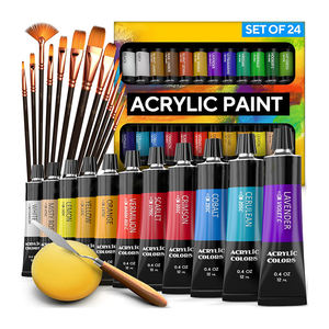 Juego <span class=keywords><strong>de</strong></span> <span class=keywords><strong>pintura</strong></span> acrílica, 24 tipos <span class=keywords><strong>de</strong></span> colores variados, 12 pinceles <span class=keywords><strong>de</strong></span> arte, regalo, <span class=keywords><strong>pintura</strong></span>, arte, cuchillo, esponja para pintar, cerámica, lienzo - Product Image 2
