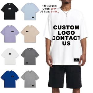 Camiseta de Algodón Grueso de Alta Calidad OEM con Logotipo Personalizado Bordado, Parches de Chenilla Bordados para Hombre - Product Image 1
