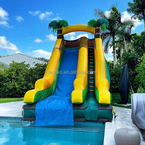 Toboganes de agua de palma de coco para niños pequeños, toboganes acuáticos inflables al aire libre para fiesta - Product Image 3