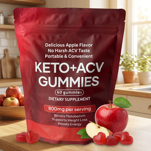 Gummies Keto ACV en gros sous marque privée, 800 mg par portion, pour le bien-être métabolique et le soutien de la vitalité, sachet personnalisé OEM - Product Image 1