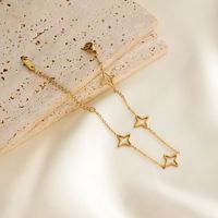 Bracelet minimaliste en acier inoxydable plaqué or 18 carats, étanche, avec chaîne serpent trombone et fermoir OT en forme de cœur, bijoux pour femme