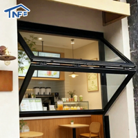 Ventana Plegable de Vidrio de Aleación de Aluminio Vertical Insonorizada Moderna de Alta Calidad al Mejor Precio, Ventana Plegable para Cocina y Uso en Exteriores