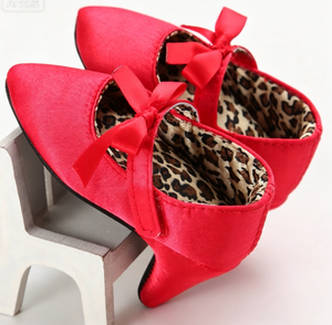 0-1 Year Baby Girls' Lightweight Breathable High <strong>Heel</strong> Shoes with <strong>Hook</strong> and Loop Closure for Party Occasions - Product Image 2