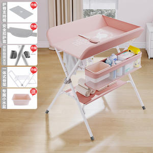 Jouets suspendus pliables de conception ergonomique Organisateur de couches amovible <span class=keywords><strong>Table</strong></span> à <span class=keywords><strong>langer</strong></span> pour bébé avec roues universelles Sangle de sécurité - Product Image 6