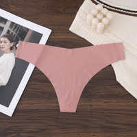 Culottes pour femmes en soie glacée, culottes string sans couture, sous-vêtements de couleur bonbon, string taille basse, plusieurs couleurs, lingerie féminine, tanga