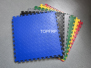 กระเบื้องปูพื้น PVC แบบ interlocking สำหรับงานหนักในโรงงานอุตสาหกรรม ป้องกันการลื่น เหมาะสำหรับปูพื้นโรงรถ - Product Image 5