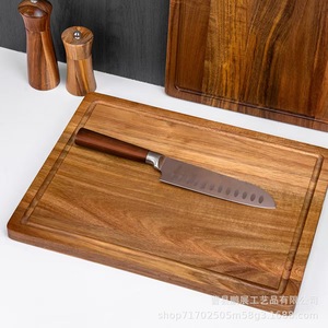 Acacia <b>Wood</b> Cutting Board Rectangle Solid <b>Wood</b> Kitchen Chopping <b>Block</b> Anti-Bacterial Anti-Odor Durable Non-Toxic - Product Image 1