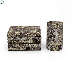 Tissu imprimé de pierre de cire africaine Vintage orné de strass <span class=keywords><strong>marron</strong></span> Beige Ankara Batik Design 100% coton <span class=keywords><strong>Pagne</strong></span> africain - Product Image 1