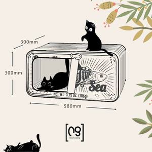 Grosir karton bergelombang dua lapisan mewah papan gores kucing ikan kaleng multifungsi mainan hewan peliharaan untuk karton Halloween - Product Image 3