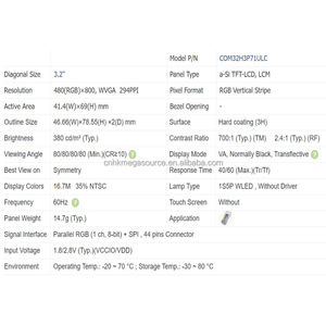 COM32H3P71ULC Écran 3.2 pouces 480*800 Affichage Lcd COM32H3P71ULC Panneau Lcd - Product Image 4