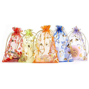 Bolsas de Organza Doradas con Cordón para Joyería, Bolsitas de Regalo, Bolsas de Organza para Dulces, Bodas y Fiestas, Venta al Por Mayor - Product Image 4